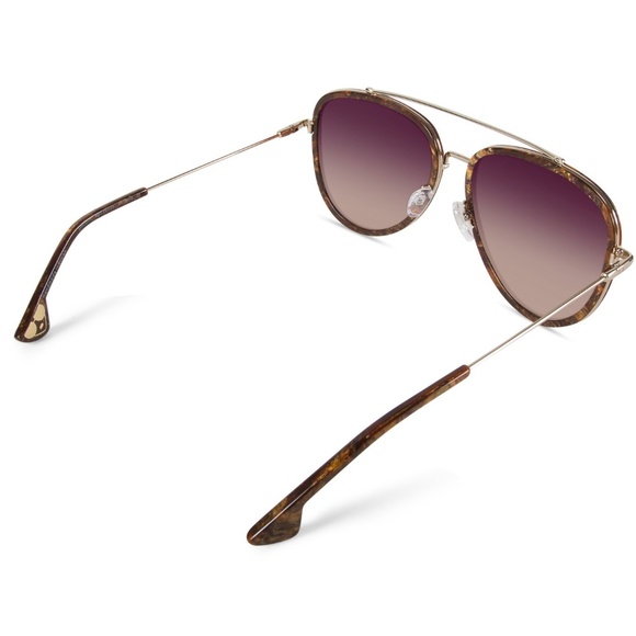 Alice + Olivia Lincoln Sunglasses in Burlwood main image 4